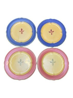 Pfaltzgraff Pistoutet Vintage Set Of 4 Dinner Plates Fluer De Lis Cottage Core